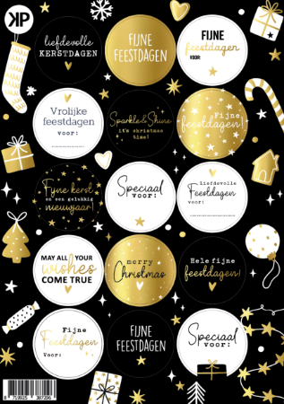 Stickervel kerst luxe