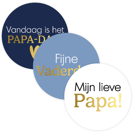 Stickers vaderdag mix (papa-dag/vaderdag/lieve papa)