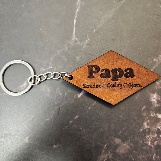 Leather key ring | dad