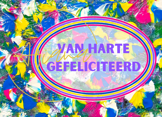 Kaart Van harte gefeliciteerd, voorjaar