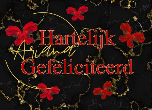 Kaart Hartelijk gefeliciteerd, vlinders