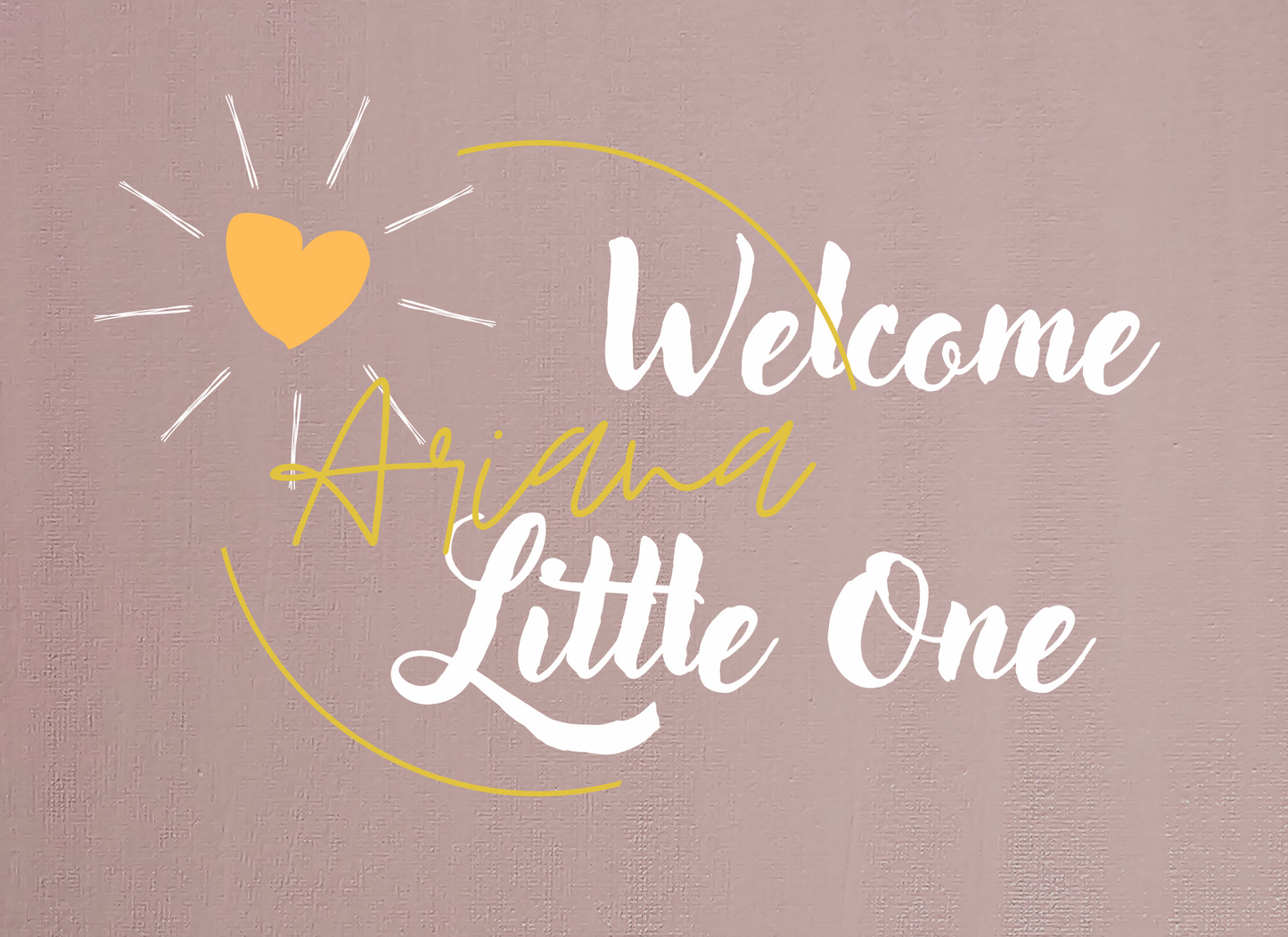 Card Welcome little one (heart)