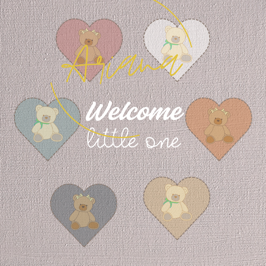 Cadeaukaartje Welcome little one (beren)