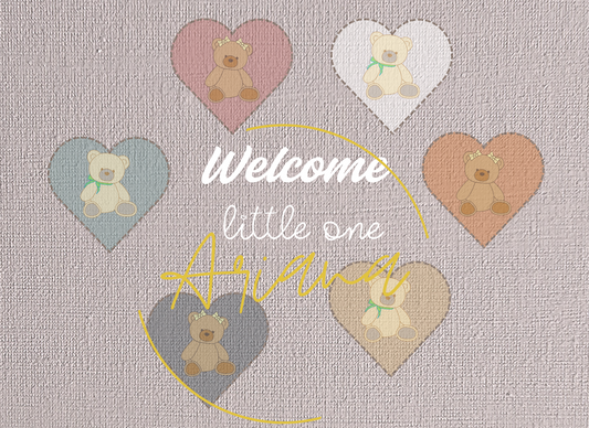 Card Welcome little one (bears)