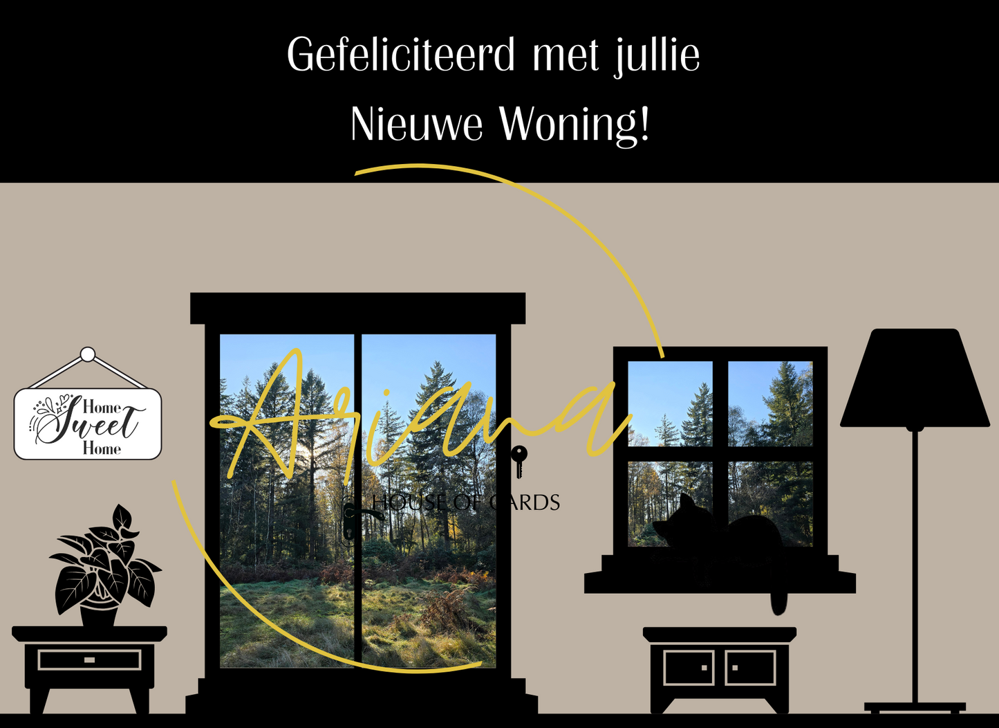 Kaart Gefeliciteerd met jullie nieuwe woning!