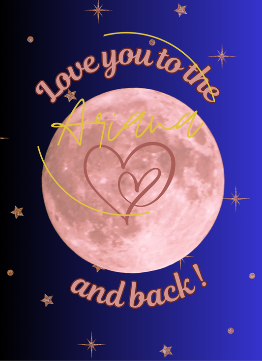 Kaart Love you to the moon and back!