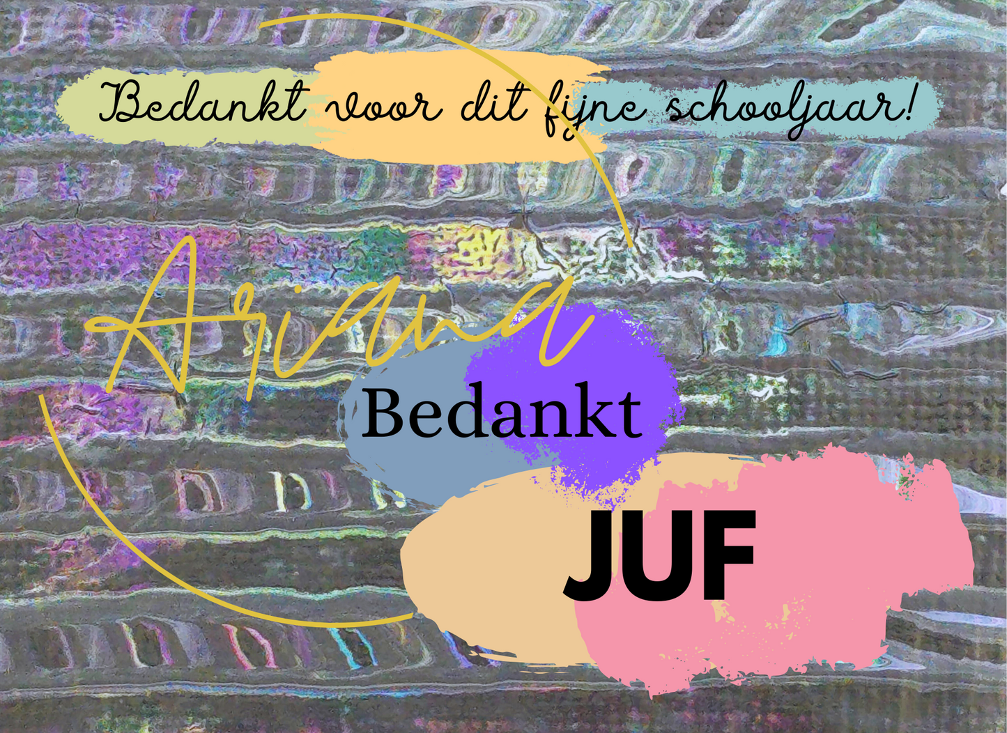 Kaart Bedankt juf