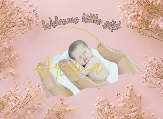 Card Welcome little girl