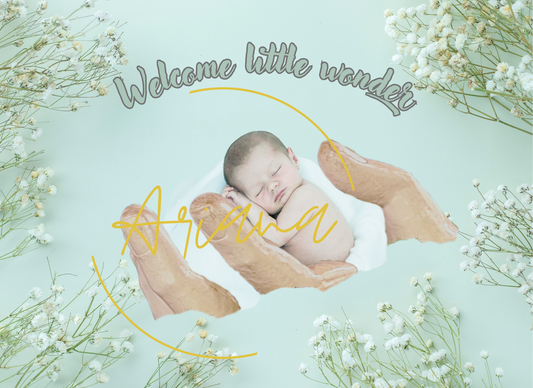 Card Welcome little wonder