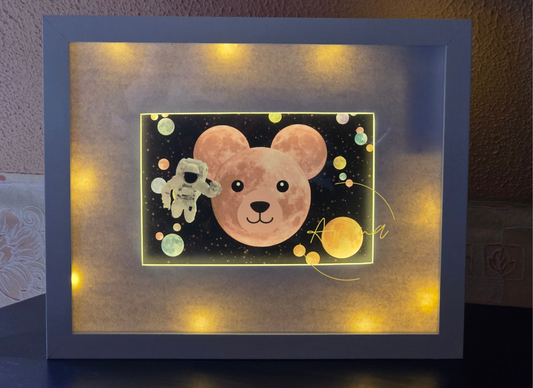 Lighted frame - Bear planet