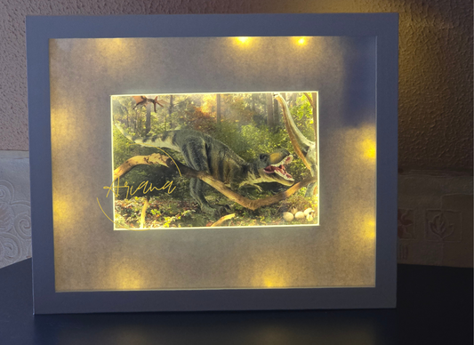 Lighted Frame - Dinosaurs in the Forest