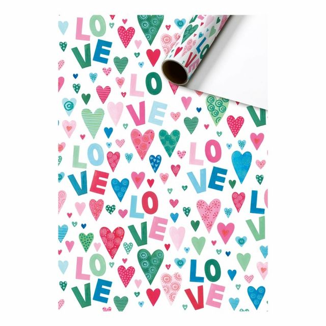 Cadeaupapier love vrolijk 70cm