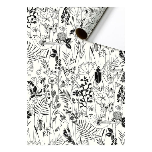 Gift wrapping paper nature | black/white 70cm