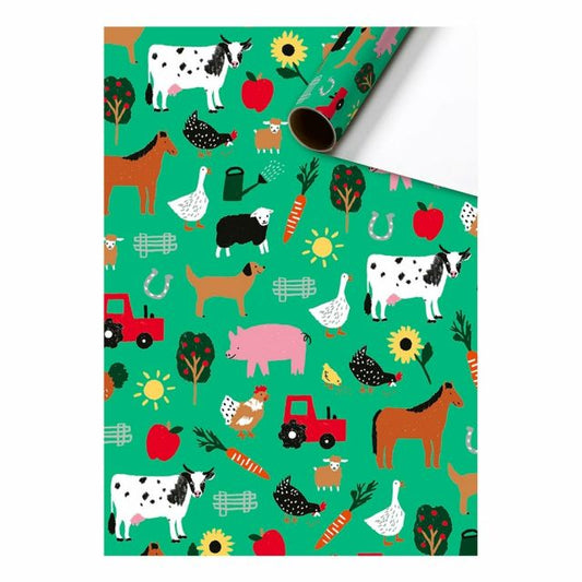 Farm animal wrapping paper 70cm