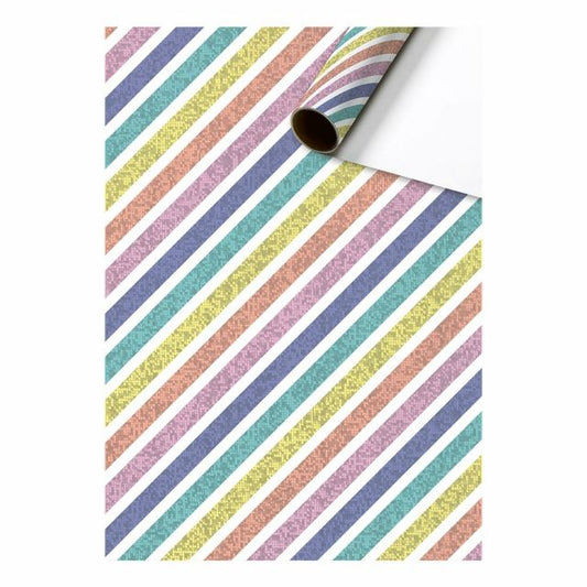 Gift wrapping paper rainbow stripes 70cm