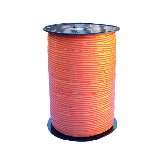 Curling ribbon orange stripe