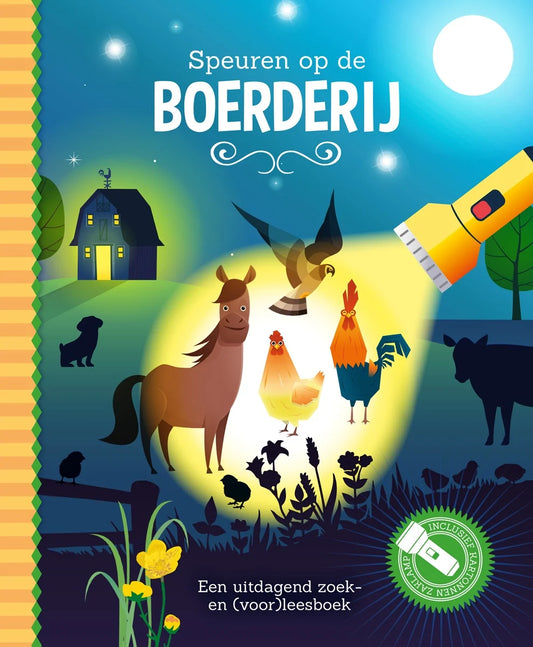 Zaklamp boek: Speuren op de boerderij