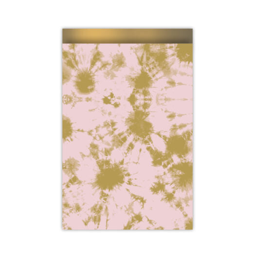 Gift bags Tie dye pink/gold - L 