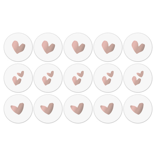 Stickers solo hearts, rose gold 