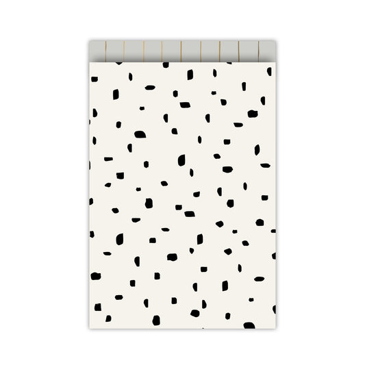 Cadeauzakjes minimal dots wit/zwart - L