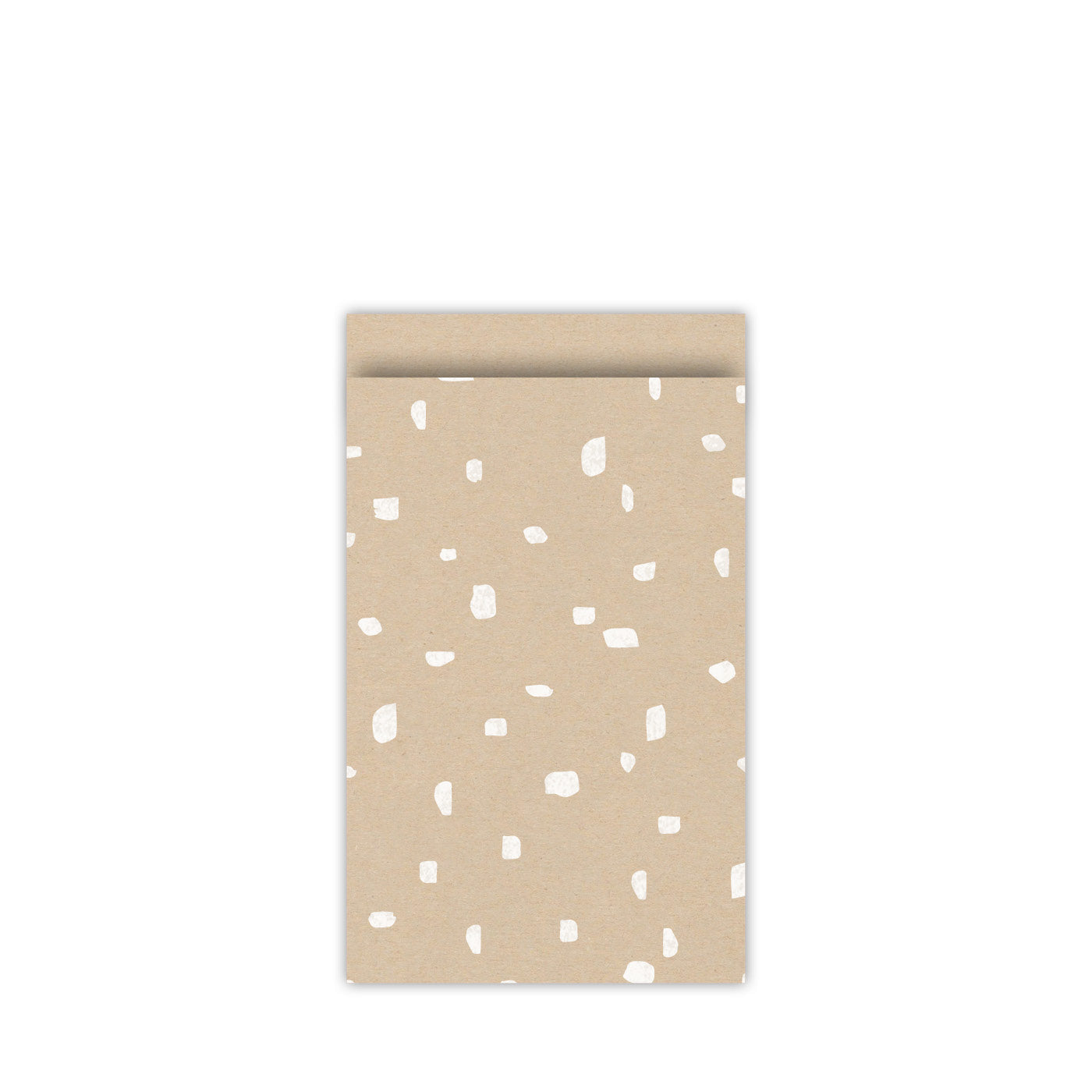 Cadeauzakjes minimal dots kraft/wit - M