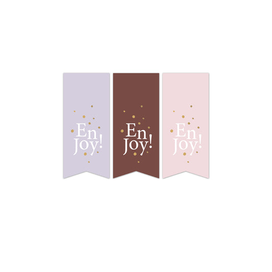 Stickers pennant enjoy!, purple/pink/brown 