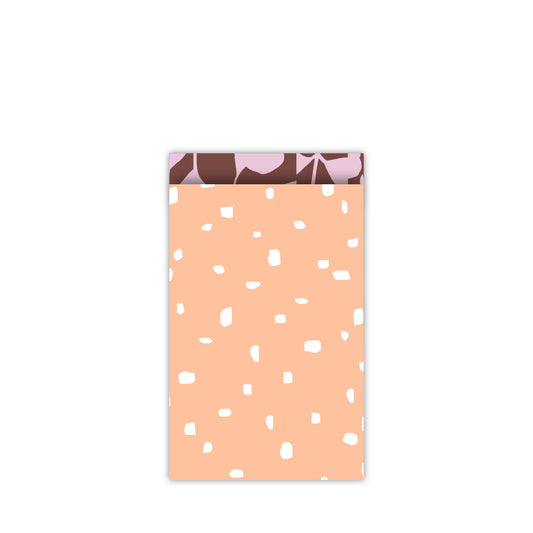 Cadeauzakjes Minimal dots | peach/wit - M