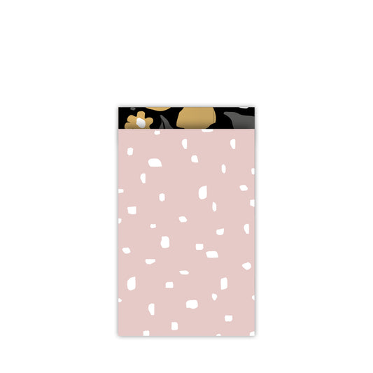 Cadeauzakjes - minimal dots | roze/wit - M