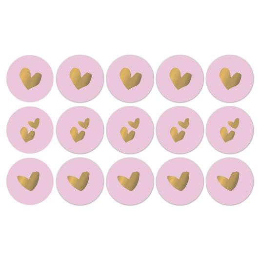 Stickers solo hearts, pink