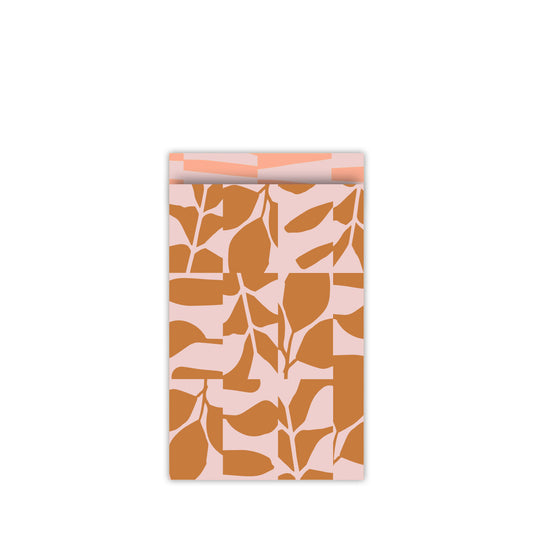 Cadeauzakjes Abstract Botanics peach/roest - M