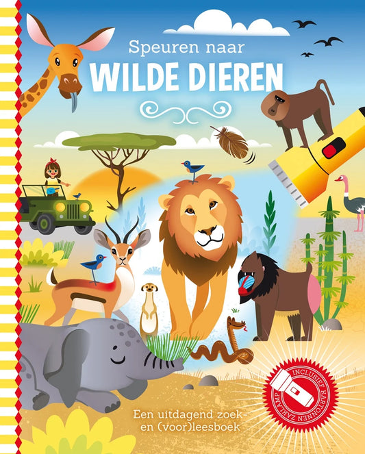 Zaklamp boek: Speuren naar wilde dieren