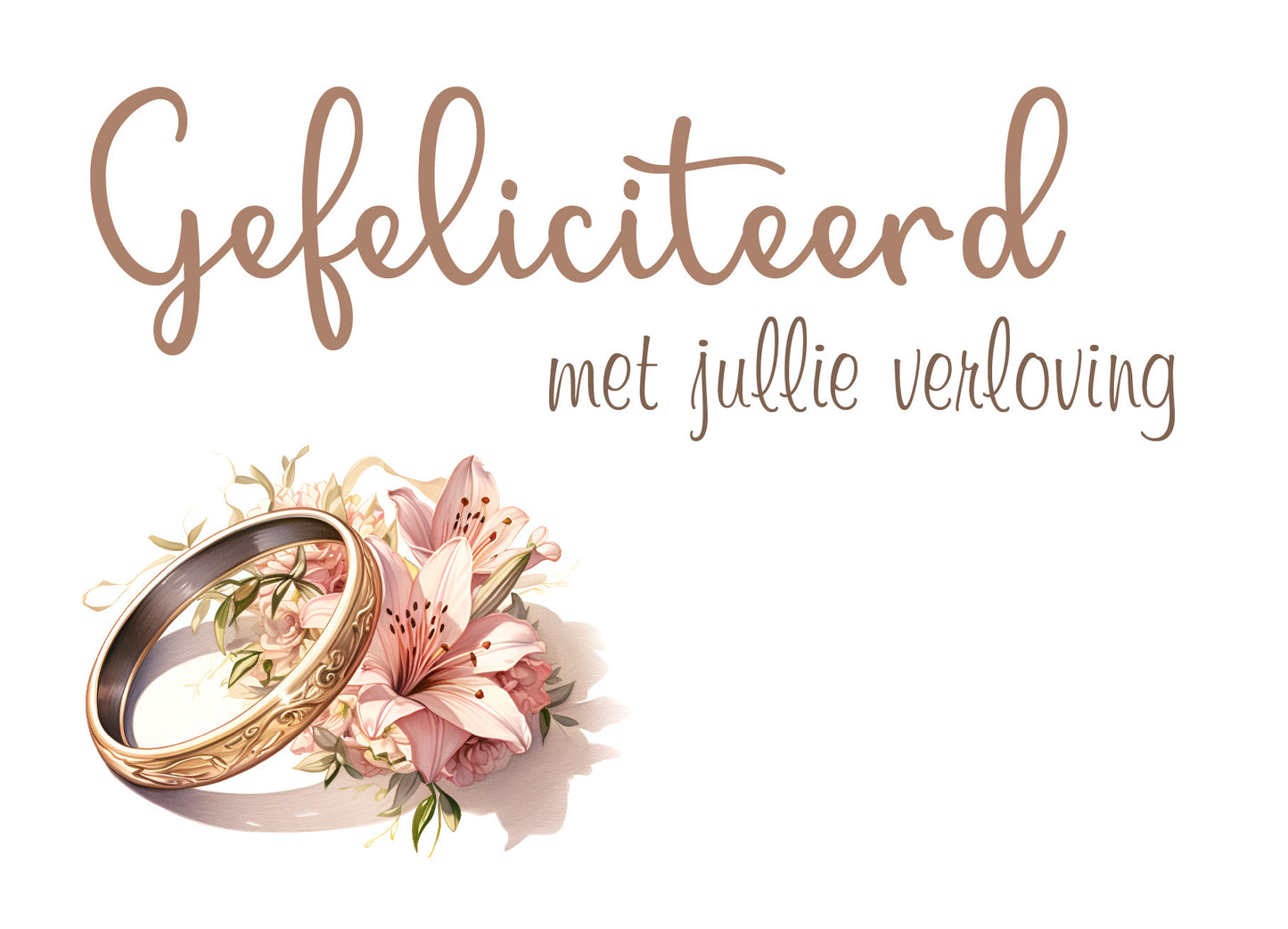 Kaart - FG Gefeliciteerd met jullie verloving