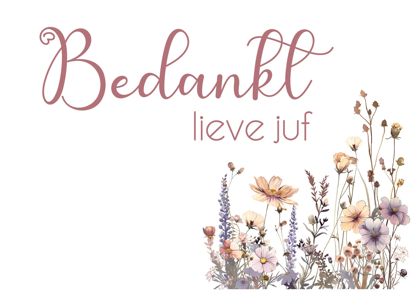 Kaart - FG Bedankt lieve juf