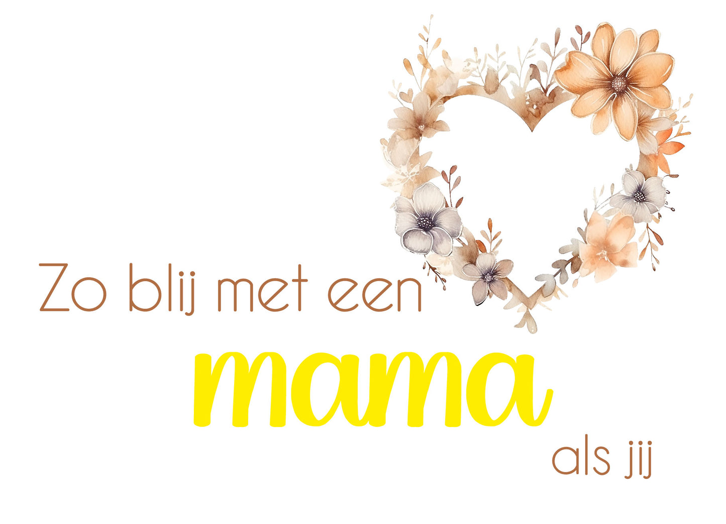 Kaart - FG Zo blij met een mama als jij | goudfolie