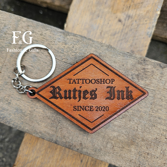 Leather keyring | own name or logo