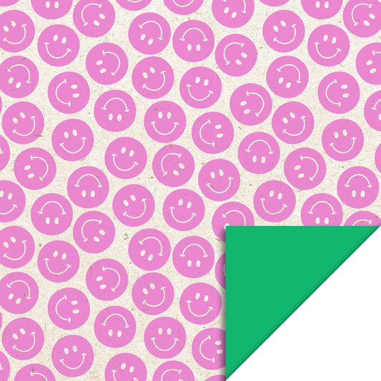 Gift wrapping paper smiley | Pink 70cm