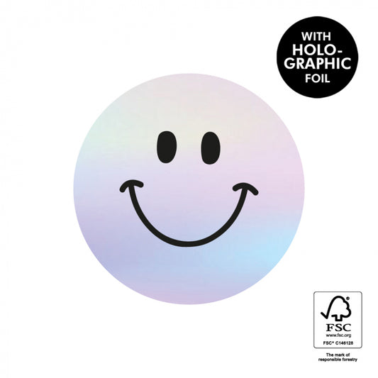 Stickers smileys small | holographic/black 