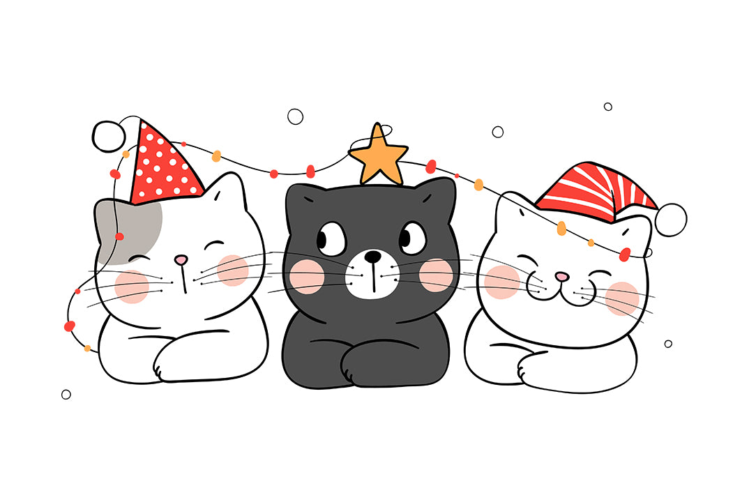 Cadeaukaartje FG - christmas cats