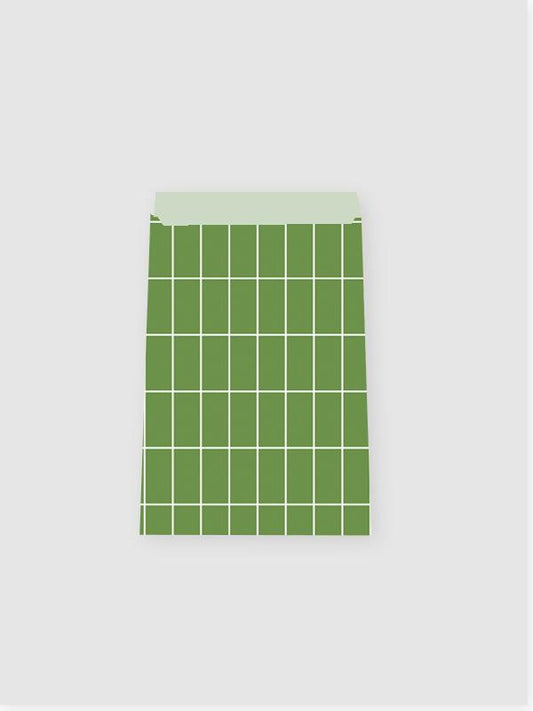 Cadeauzakjes - Grid, green - M