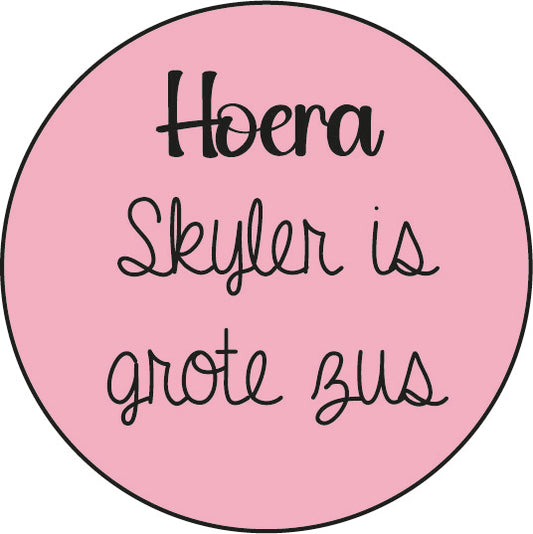 Persoonlijke sticker, grote zus