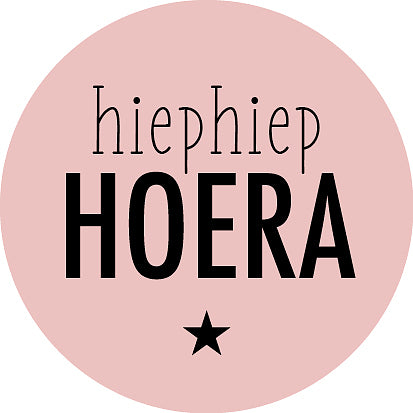 Aufkleber Hip Hip Hurra, rosa 