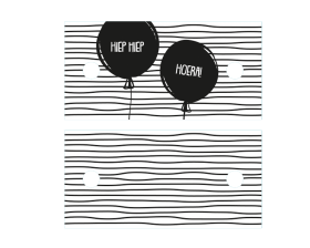 Label Hip Hip Hooray balloons