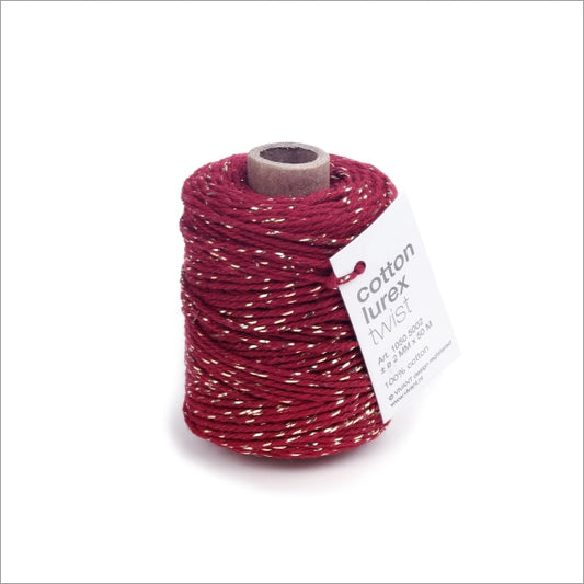 Lurex cord – burgundy red