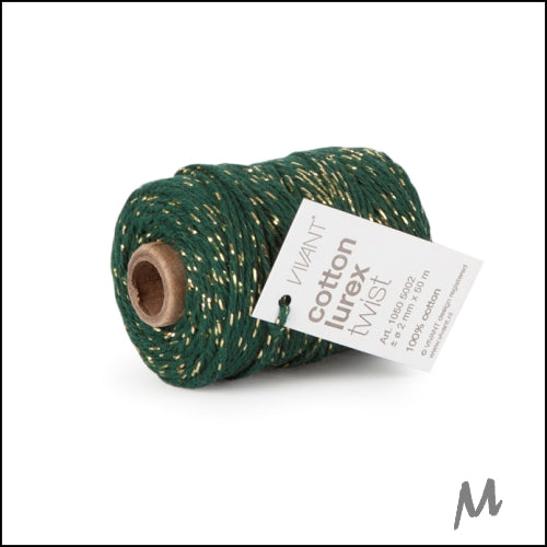 Lurex cord – dark green