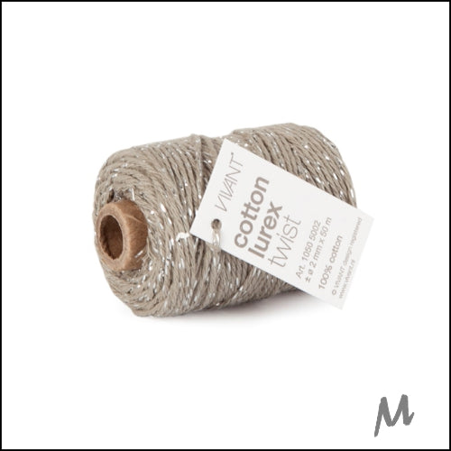 Lurex cord – grey