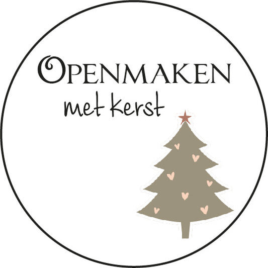 Stickers open maken met kerst