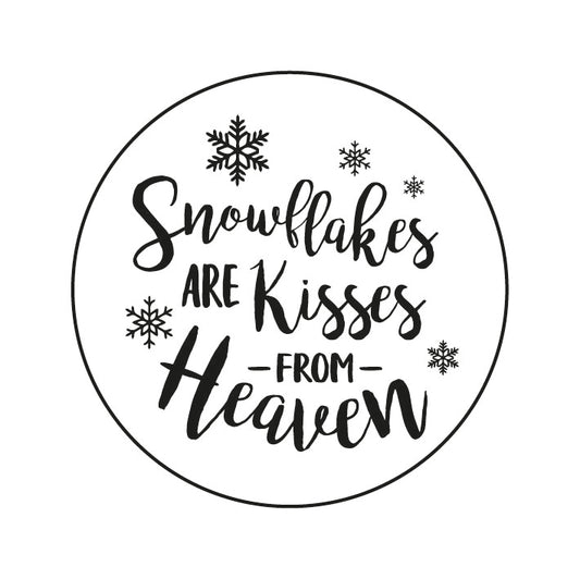 Stickers snowflakes are kisses